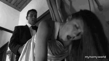 Sex Gif - brunette bent over and fucked hard