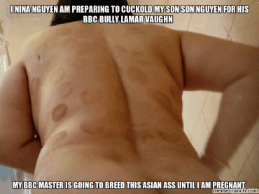 Sex Gif - Chicago milf Nina Nguyen loves to fuck BBC and cuck her husband and son while she gets impregnated