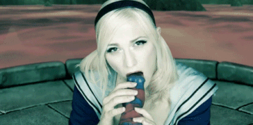 Sex Gif - Cosplayed Blonde FuckMachine