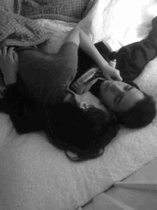 Sex Gif - Couple gently cuddling in bed