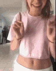 Sex Gif - French teen flashes her bra