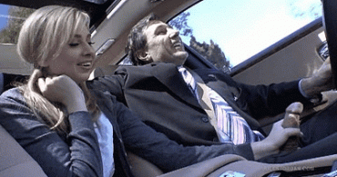 Sex Gif - Gf gives her old boss a handjob when he drives her home to u