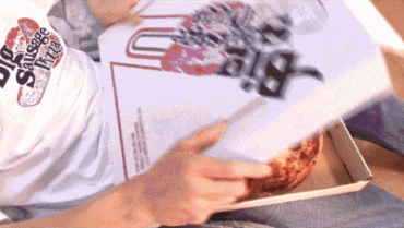 Sex Gif - Him: "Here's an extra helping of meat on your pizza bitch!"