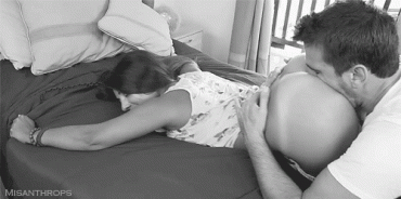 Sex Gif - Hot brunette ass liking