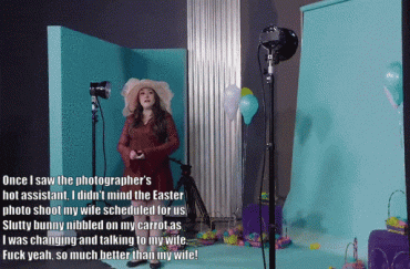 Sex Gif - Husband Learns The Perks Of Taking His Wife To An Easter Photoshoot, The Slutty Assistant.