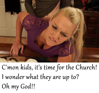 Sex Gif - It's not what it looks like mom. I'm just purging sissy of any sexual urges before we leave.