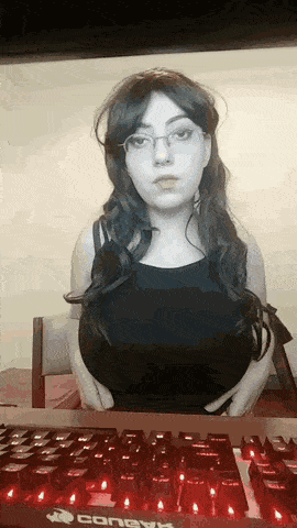 Sex Gif - KittyDanx flashes her huge boobs.