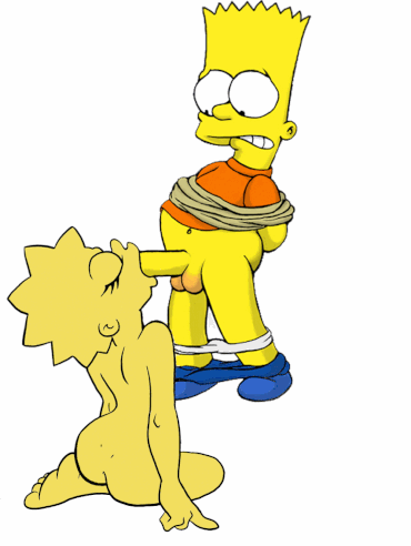 Sex Gif - Lisa tied up Bart and is sucking his cock