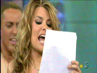 Sex Gif - Maria Lapiendra ripped clothes on TV show