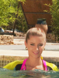 Sex Gif - Massive melons splashing in the pool