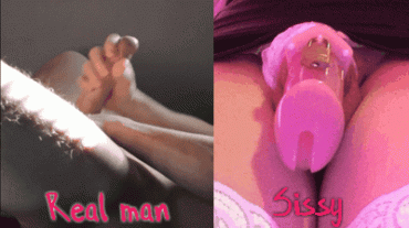 Sex Gif - Masturbation: Real Man vs Sissy