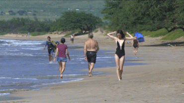 Sex Gif - Perfect teen gets risky at a public beach.