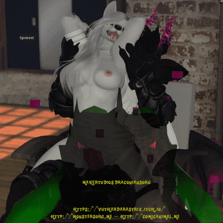 Riding a big dick of a futa furry.