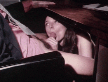 Sex Gif - Secretary blowing the boss under the desk at work