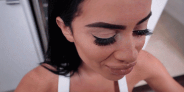 Sex Gif - Sexy MILF Victoria June amazed by a thick white cock.