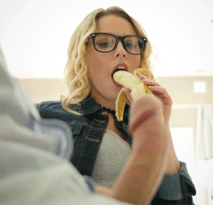 Sex Gif - She'd rather have something else in her mouth.