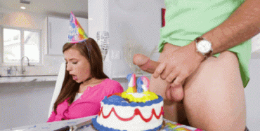 Sex Gif - She'll remember that birthday for years.