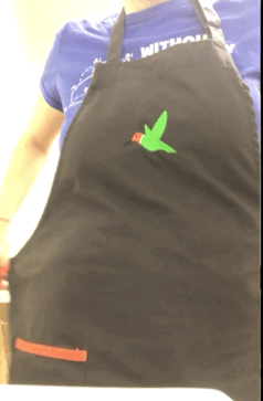 Sex Gif - Showing of her underbust corset at work