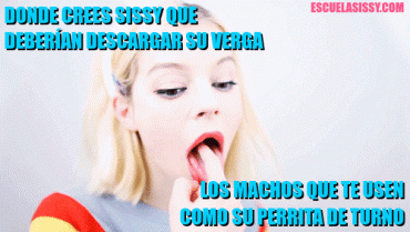 Sex Gif - sissy quiere la leche de su amo