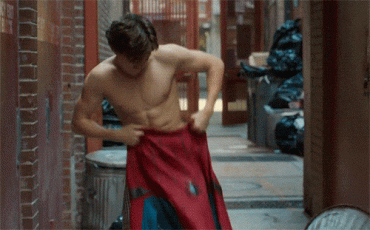 Sex Gif - Spiderman getting dressed in a hurry
