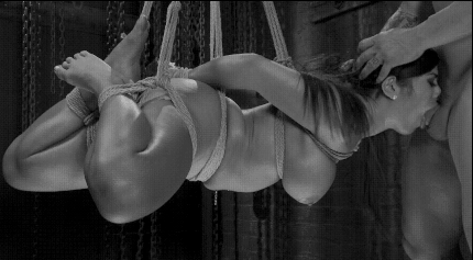 Suspension and blowjob