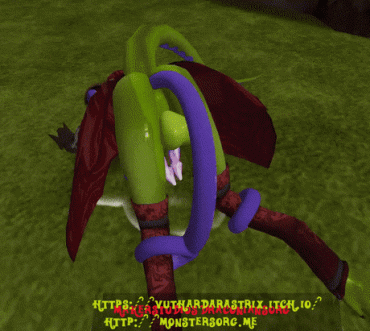 Sex Gif - Tentacle rubbing ass of lizard.