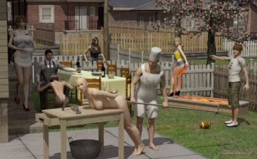Sex Picture - Getting ready for the BBQ party