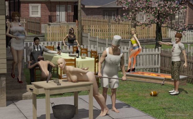 Getting ready for the BBQ party