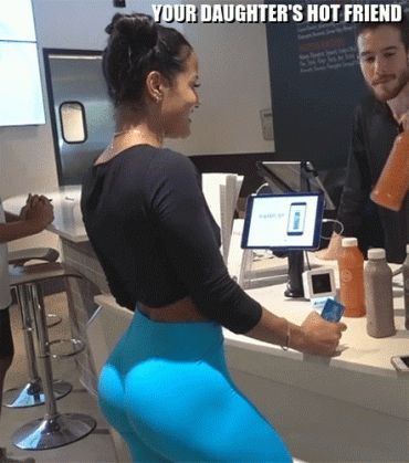 Sex Gif - Big ass ebony catches you looking at her ass
