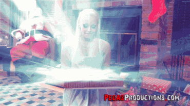 Sex Gif - Busty Blond Chick Sex Toys with Voyeur Santa
