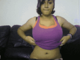 Sex Gif - busty college babe showing her assets again