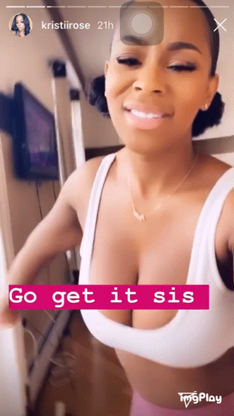 Sex Gif - Busty ebony Instagram babe - kristiirose
