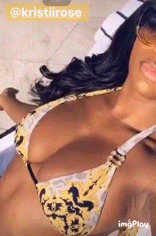 Sex Gif - Busty ebony Instagram bikini babe - ig: kristiirose