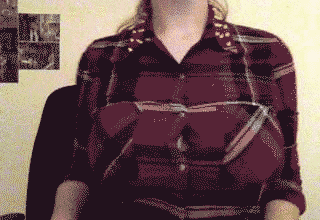 Sex Gif - Button-popping boobs!