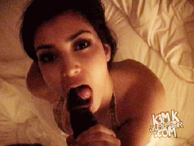 Kim Kardashian licks Ray Jay