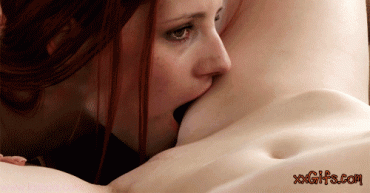 Sex Gif - Redhead lesbian girls pussy sucking fun