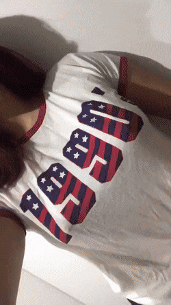Sex Gif - Sexy redhead shows beautiful tits