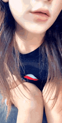 Sex Gif - Sexy Teen Pulling Up Her Skirt Showing Off Hot Ass And Pussy