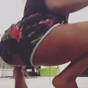 Sex Gif - Stunning babe with a big ass twerking