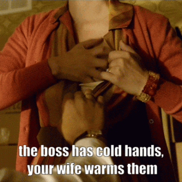 Sex Gif - the boss has cold hands, your hotwife warms them