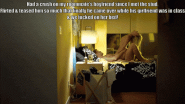 Sex Gif - When Fucking A Slut Is So Good That The Boyfriend Doesn't Even Stop When Caught By The Girlfriend