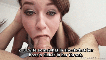 Sex Gif - Wife with boss dick in her mouth