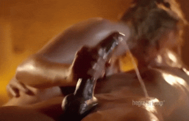 Sex Gif - Wonderful hand job on big black cock