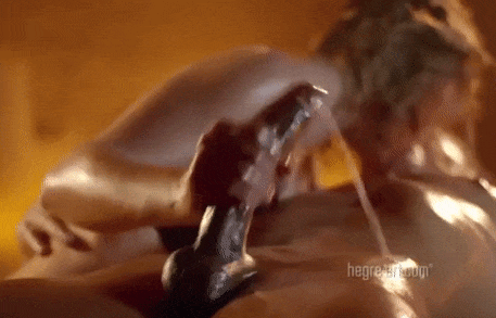 Wonderful hand job on big black cock