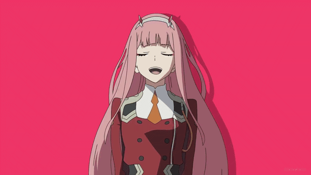 zero two cute jumping