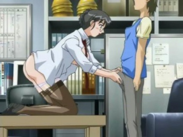 Sex Picture - Hot hentai teacher taking care of a young man's hard on