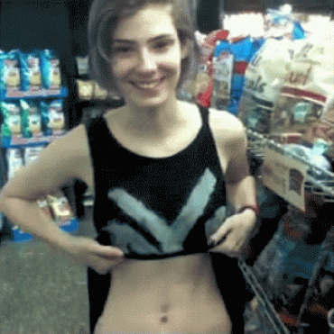 Sex Gif - amateur posing naked instagram showing little tits