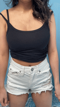 Sex Gif - Big Boobs And Cut Off Jean Shorts