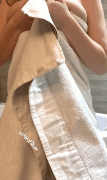 Sex Gif - MILF post shower with great boobs
