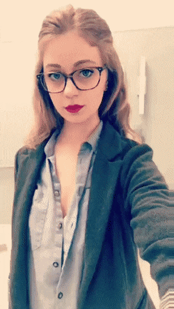 Sex Gif - sexy blonde showing off tits